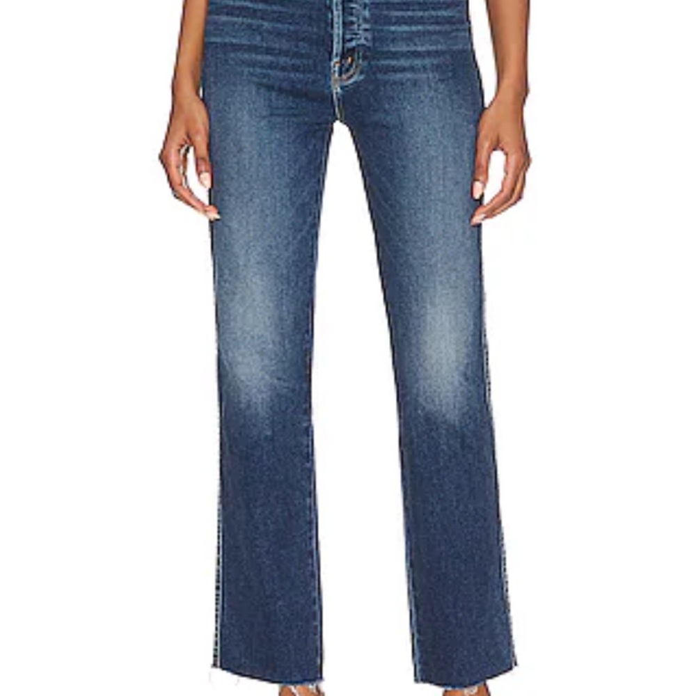 MOTHER
Tippy Top Frisky Flood High-Rise Slim Cropped Fray Jeans